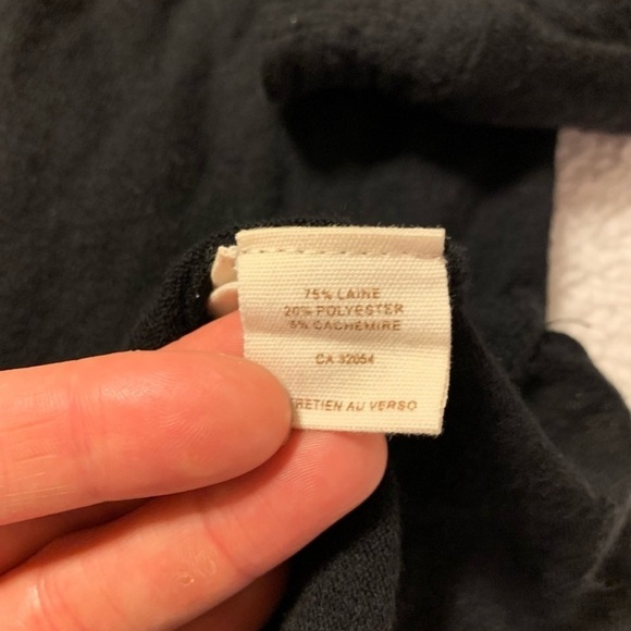 Free People Black Knit V Neck Tunic Sweater Dress Cashmere - Picture 9 of 11